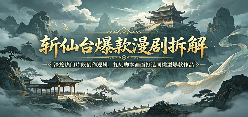 斩仙台爆款漫剧拆解：深挖热门片段创作逻辑，复刻脚本画面打造同类型爆款作品-海之城短剧项目