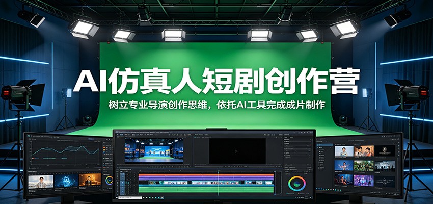 AI仿真人短剧创作营：树立专业导演创作思维，依托AI工具完成成片制作-海之城短剧项目