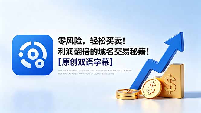 零风险，轻松买卖！利润翻倍的域名交易秘籍！【原创双语字幕】-海之城短剧项目