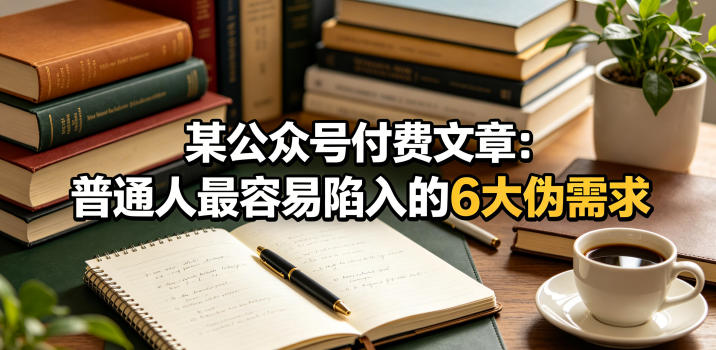 某公众号付费文章：普通人最容易陷入的6大伪需求-海之城短剧项目