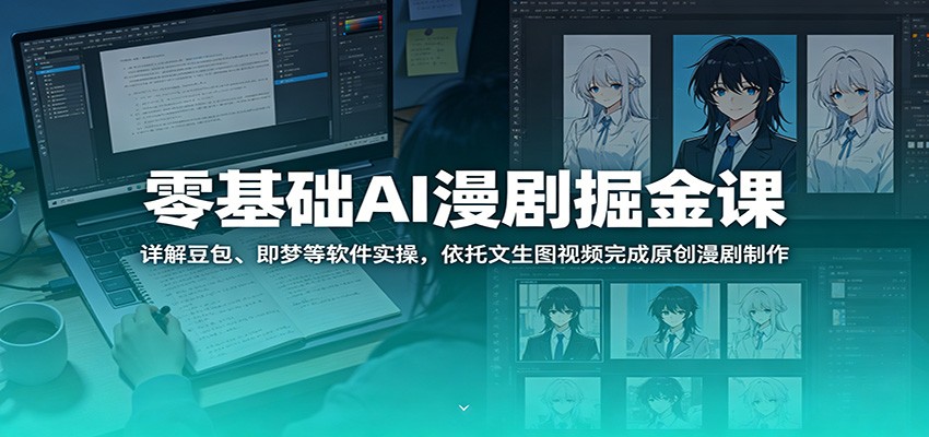 零基础AI漫剧掘金课：详解豆包、即梦等软件实操，依托文生图视频完成原创漫剧制作-海之城短剧项目
