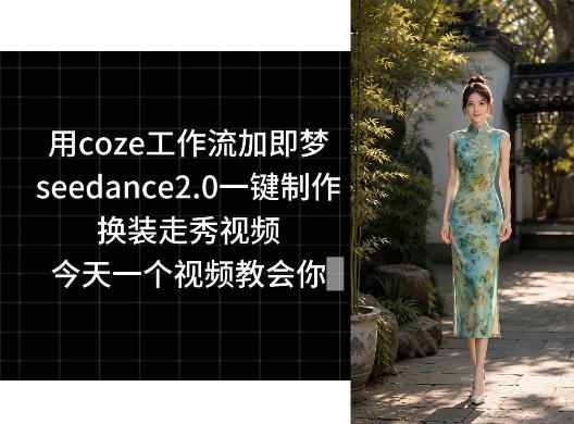 用coze工作流加即梦seedance2.0一键制作换装走秀视频，今天一个视频教会你-海之城短剧项目