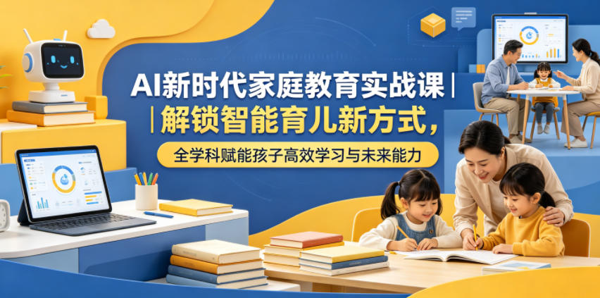 AI新时代家庭教育实战课｜解锁智能育儿新方式，全学科赋能孩子高效学习与未来能力-海之城短剧项目