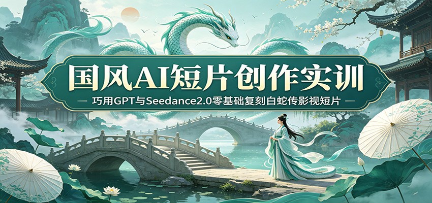 国风AI短片创作实训：巧用GPT与Seedance2.0零基础复刻白蛇传影视短片-海之城短剧项目