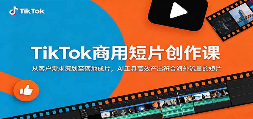 TikTok商用短片创作课：从客户需求策划至落地成片，AI工具高效产出符合海外流量的短片-海之城短剧项目
