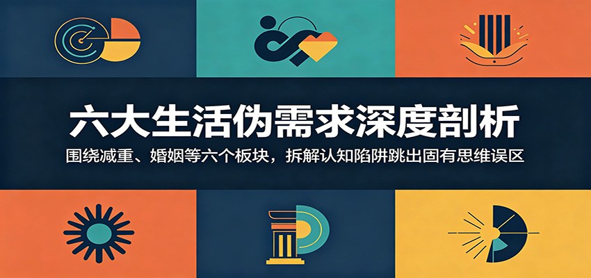 六大生活伪需求深度剖析：围绕减重、婚姻等六个板块，拆解认知陷阱跳出固有思维误区-海之城短剧项目
