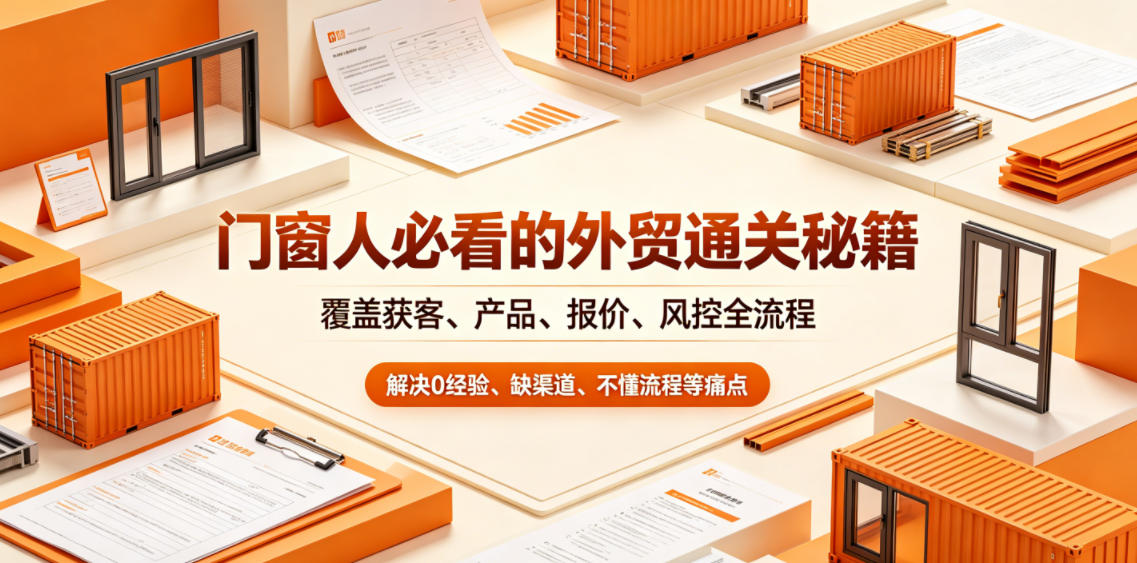 门窗人必看的外贸通关秘籍，块覆盖获客、产品、报价、风控全流程，解决0经验、缺渠道、不懂流程等痛点-海之城短剧项目