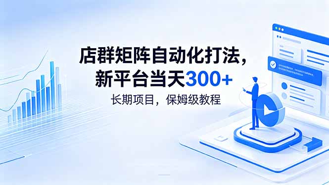 店群矩阵自动化打法，新平台当天300+，长期项目，保姆级教程-海之城短剧项目