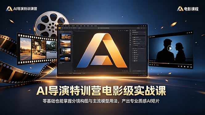 AI导演特训营电影级实战课，零基础也能掌握分镜构图与主流模型用法，产出专业质感AI短片-海之城短剧项目