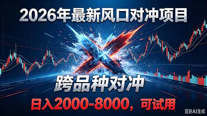 2026创业新风口！最新对冲！跨品种对冲！日收益2000-6000+-海之城短剧项目