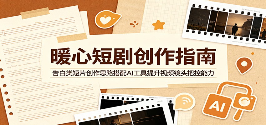 暖心短剧创作指南：告白类短片创作思路搭配AI工具提升视频镜头把控能力-海之城短剧项目