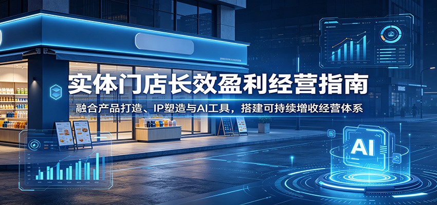 实体门店长效盈利经营指南：融合产品打造、IP塑造与AI工具，搭建可持续增收经营体系-海之城短剧项目