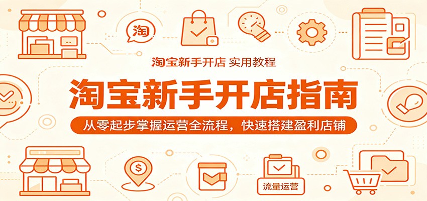 淘宝新手开店指南：从零起步掌握运营全流程，快速搭建盈利店铺-海之城短剧项目