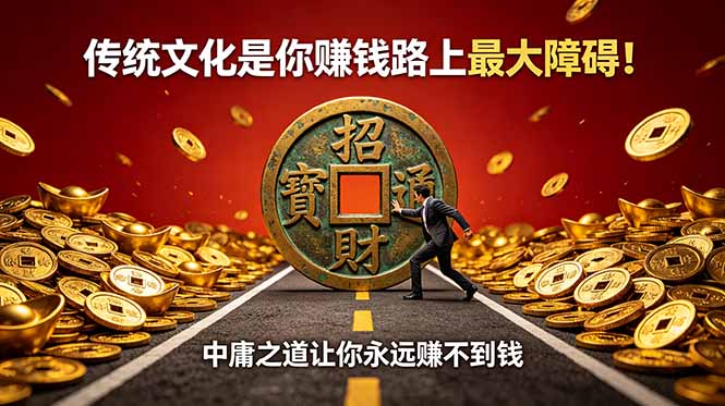 付费文章：传统文化是你赚钱路上最大障碍！中庸之道让你永远赚不到钱-海之城短剧项目