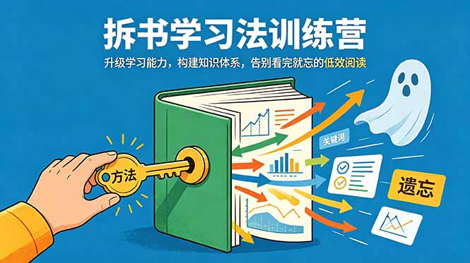 拆书学习法训练营，升级学习能力，构建知识体系，，告别看完就忘的低效阅读-海之城短剧项目