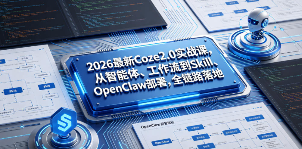 2026最新Coze2.0实战课，从智能体、工作流到Skill、OpenClaw部署，全链路落地-海之城短剧项目