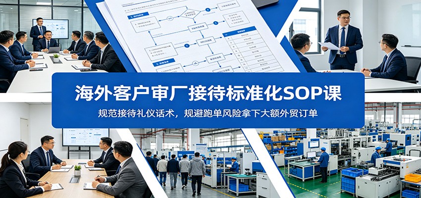 海外客户审厂接待标准化SOP课：规范接待礼仪话术，规避跑单风险拿下大额外贸订单-海之城短剧项目
