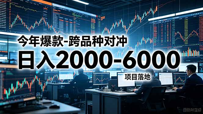 今年爆款-跨品种对冲日入2000-6000，项目落地！-海之城短剧项目