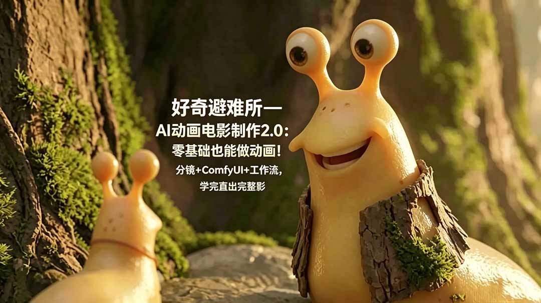 好奇避难所—AI动画电影制作2.0：零基础也能做动画！分镜+ComfyUI+工作流，学完直出完整影片-海之城短剧项目