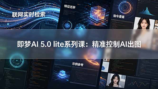 即梦AI 5.0 lite实战课：联网实时检索+特征迁移+指令遵循+示例参考，精准控制AI出图-海之城短剧项目