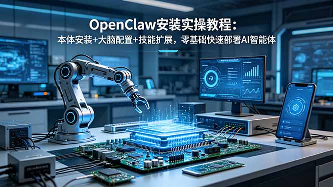 OpenClaw安装实操教程：本体安装+大脑配置+技能扩展，零基础快速部署AI智能体-海之城短剧项目