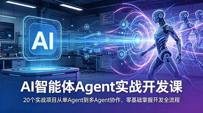 AI智能体Agent实战开发课：20个实战项目从单Agent到多Agent协作，零基础掌握开发全流程-海之城短剧项目