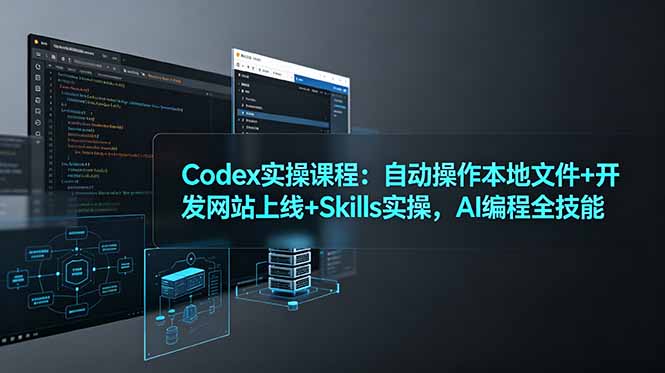 Codex实操课程：自动操作本地文件+开发网站上线+Skills实操，AI编程全技能-海之城短剧项目
