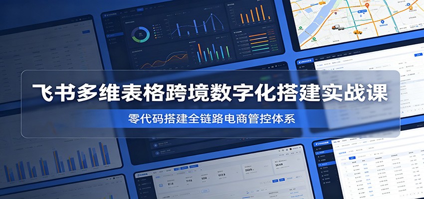 飞书多维表格跨境数字化搭建实战课，零代码搭建全链路电商管控体系-海之城短剧项目