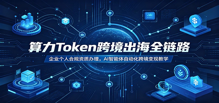 算力Token跨境出海全链路：企业个人合规资质办理，AI智能体自动化跨境变现教学-海之城短剧项目