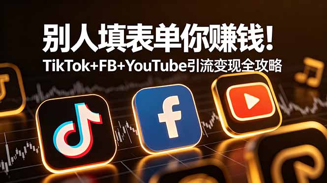 别人填表单你赚钱！TikTok+FB+YouTube 引流变现全攻略【原创双语字幕】-海之城短剧项目