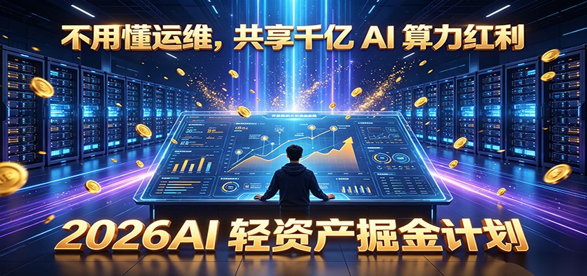 不用懂运维，共享千亿 AI 算力红利，2026AI 轻资产掘金计划-海之城短剧项目