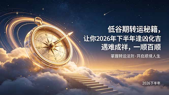 付费文章：低谷期转运秘籍，让你2026年下半年逢凶化吉，遇难成祥，一顺百顺。 - 中创网
