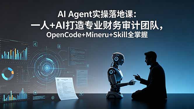 AI Agent实操落地课：一人+AI打造专业财务审计团队，OpenCode+Mineru+Skill全掌握 - 中创网