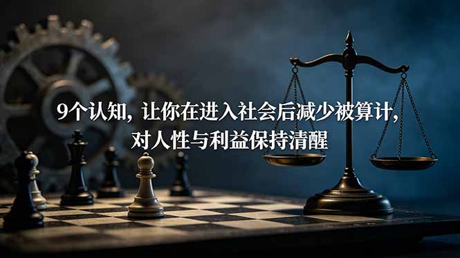 付费文章：9个认知，让你在进入社会后减少被算计，对人性与利益保持清醒-海之城短剧项目
