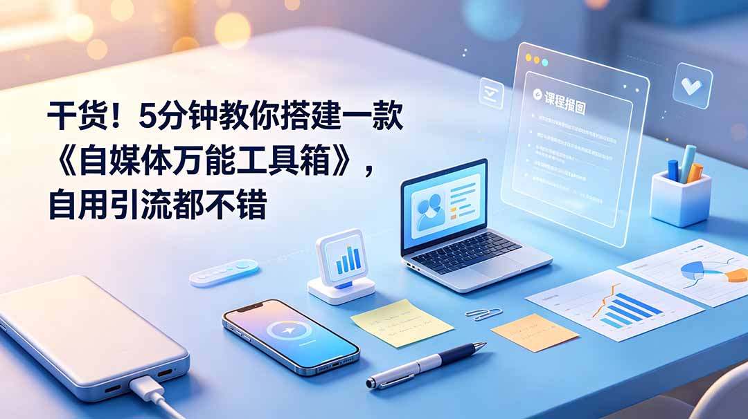 干货！5分钟教你搭建一款《自媒体万能工具箱》，自用引流都不错-海之城短剧项目