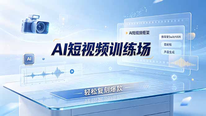 老陈AI短视频训练场：AI短视频框架+换背景SwitchXAI+首尾帧+声音生成，轻松复刻爆款-海之城短剧项目