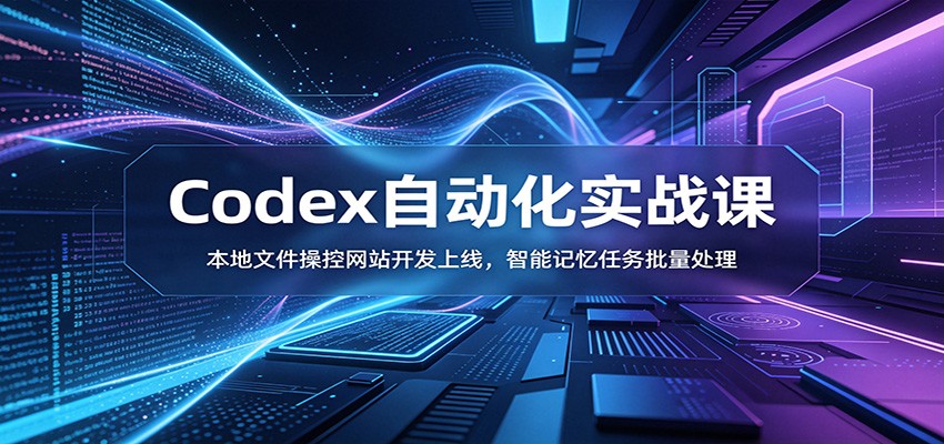 Codex自动化实战课：本地文件操控网站开发上线，智能记忆任务批量处理-海之城短剧项目