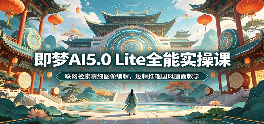 即梦AI5.0 Lite全能实操课：联网检索精细图像编辑，逻辑推理国风画面教学-海之城短剧项目