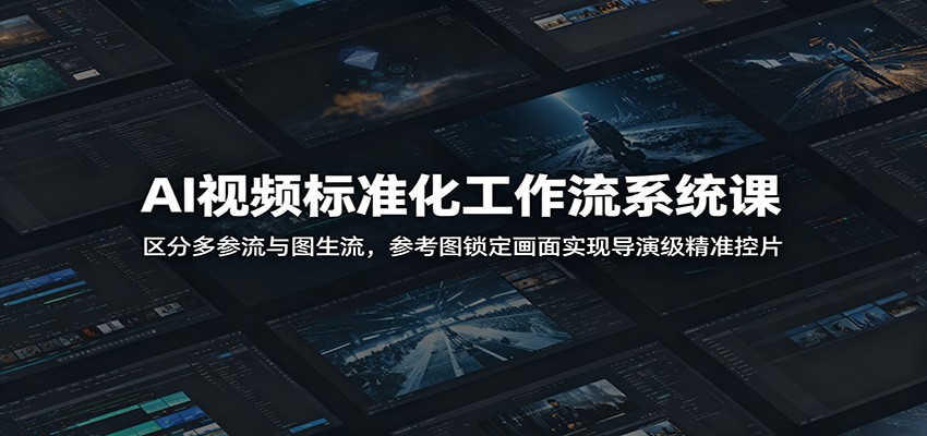 AI视频标准化工作流系统课：区分多参流与图生流，参考图锁定画面实现导演级精准控片-海之城短剧项目