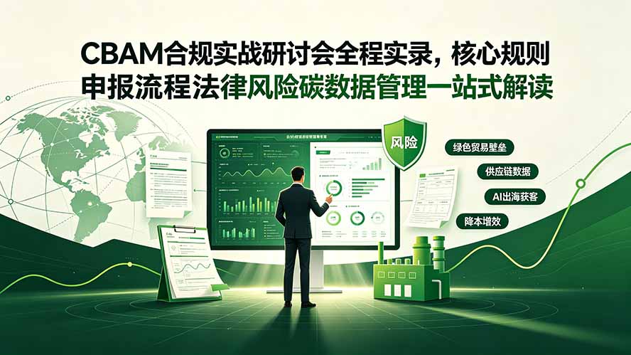 CBAM合规实战研讨会全程实录，核心规则申报流程法律风险碳数据管理一站式解读-海之城短剧项目
