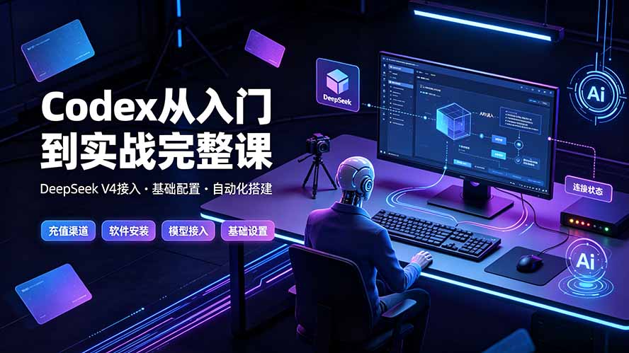 Codex从入门到实战完整课｜充值·安装·接入DeepSeek，记忆·插件·Skill·CLI·MCP全拆解-海之城短剧项目