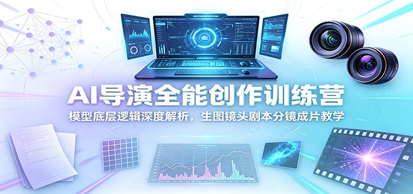 AI导演全能创作训练营：模型底层逻辑深度解析，生图镜头剧本分镜成片教学-海之城短剧项目
