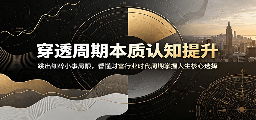 穿透周期本质认知提升：跳出细碎小事局限，看懂财富行业时代周期掌握人生核心选择-海之城短剧项目