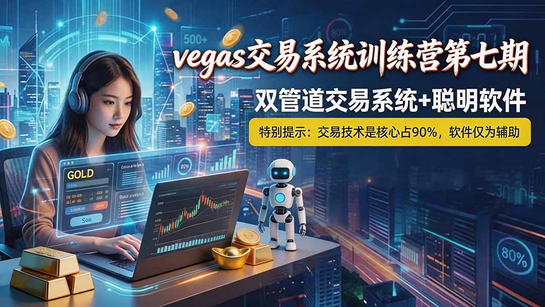 【3天学会手工单交易】Vegas交易技术+聪明软件，日赚50-1000U， 长期稳定，小白轻松上手-海之城短剧项目