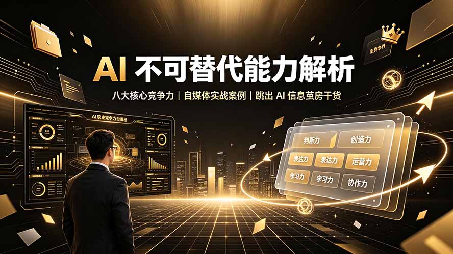 付费文章：AI 不可替代能力解析▸八大核心竞争力｜自媒体实战案例｜跳出 AI 信息茧房干货-海之城短剧项目