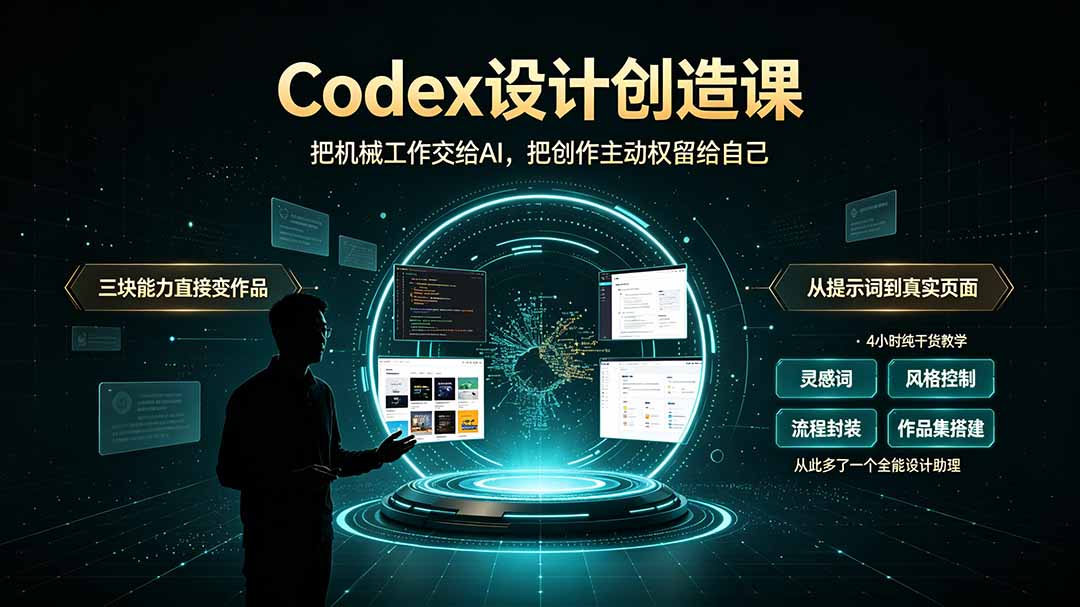 Codex设计创造课-2期，小白也能掌握的Codex设计创造技巧，把机械工作交给AI，把创作主动权留给自己-海之城短剧项目