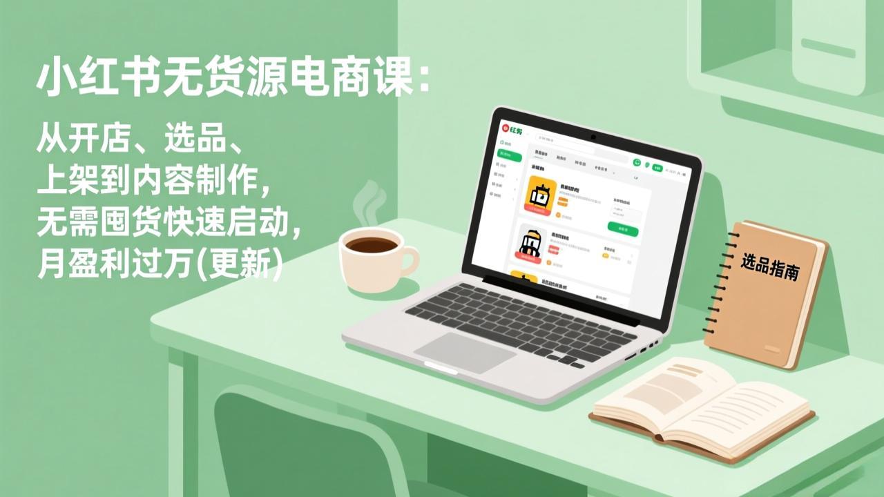 小红书无货源电商课(7月更新)：从开店、选品、上架到内容制作，无需囤货快速启动，月盈利过万-海之城短剧项目