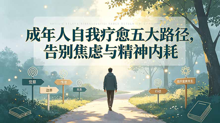 付费文章：成年人自我疗愈五大路径，告别焦虑与精神内耗-海之城短剧项目