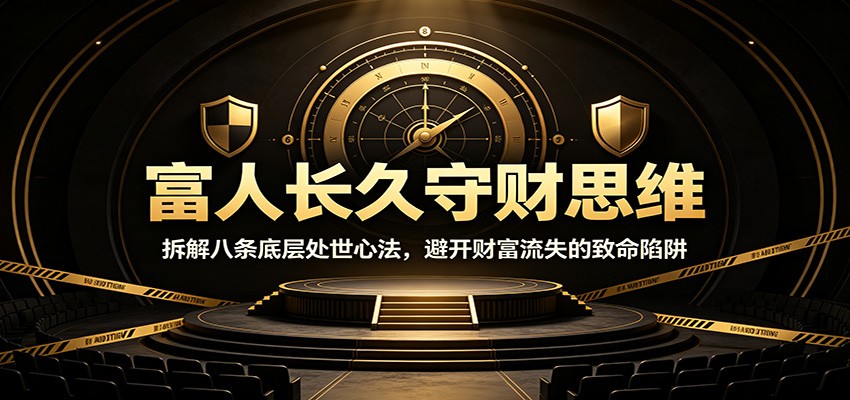 富人长久守财思维：拆解八条底层处世心法，避开财富流失的致命陷阱-海之城短剧项目