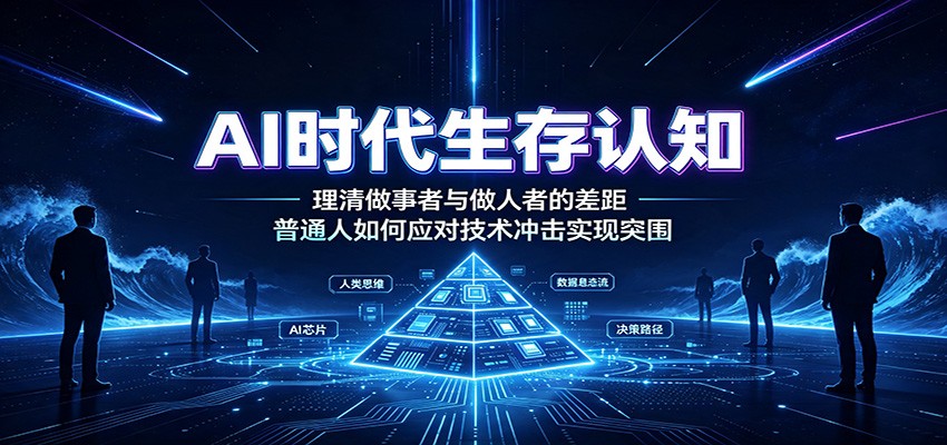 AI时代生存认知：理清做事者与做人者的差距，普通人如何应对技术冲击实现突围-海之城短剧项目